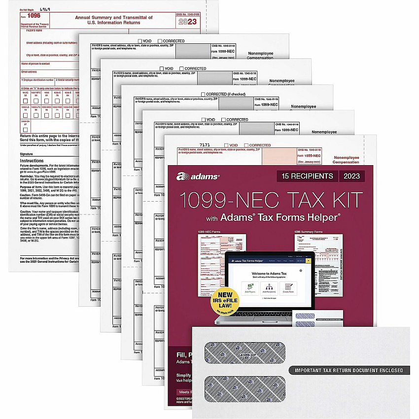 TOPS Part 1099-NEC Online Tax Kit (TOP22906KIT)