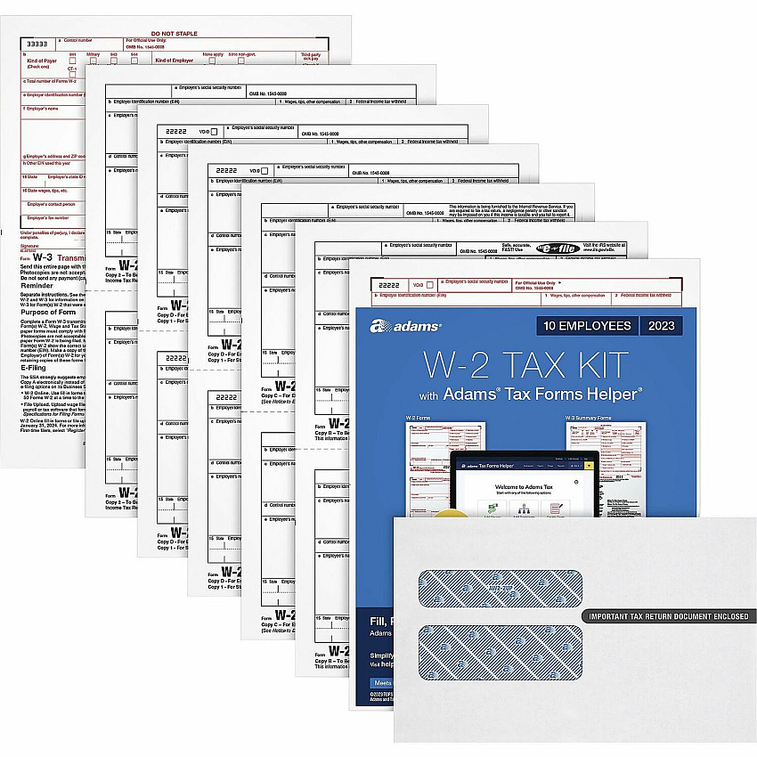 TOPS W2 Laser Forms 6-part Tax Kit (TOP22908KIT)