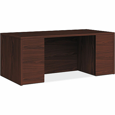 HON 10500 Series Mahogany Laminate Office Desking (HON105891NN)