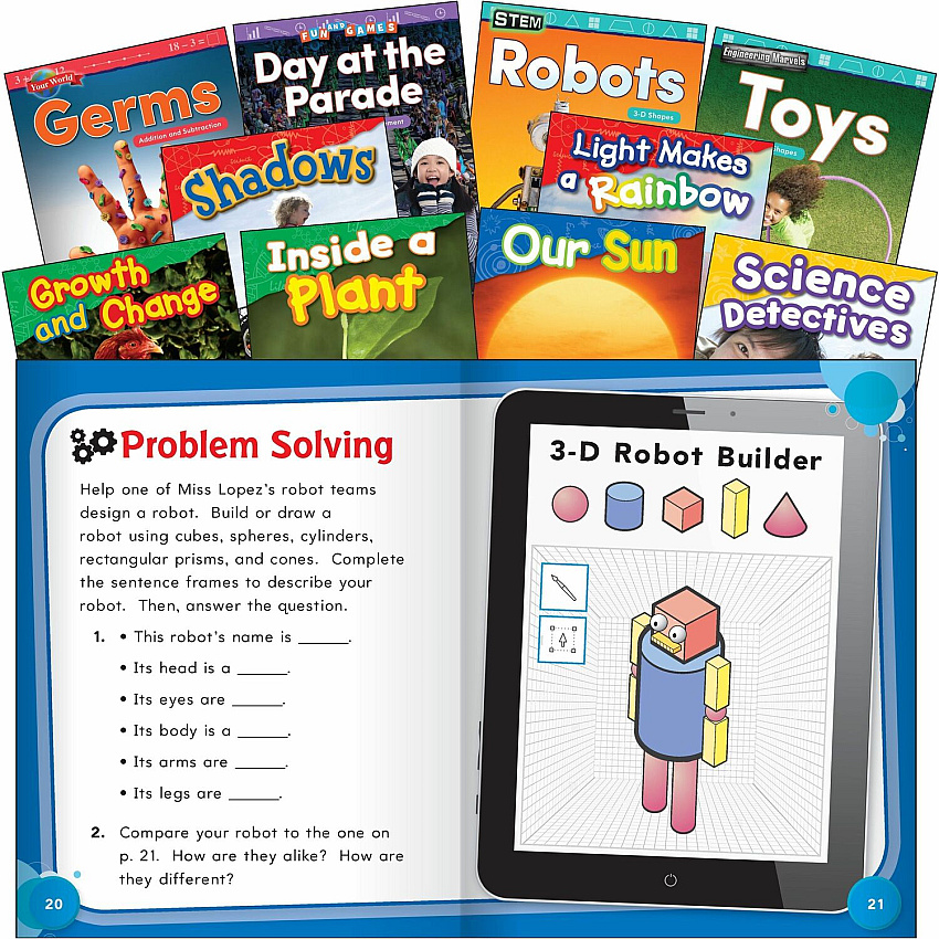 Shell Education Exploring STEM Grade 1 10-Book Set Printed Book (103737)
