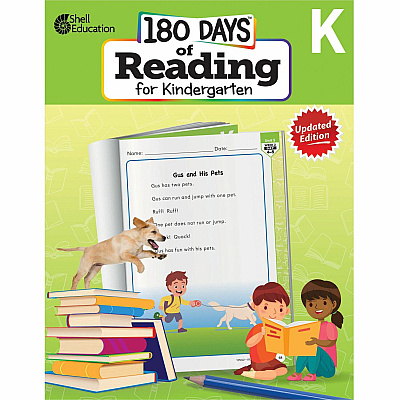 Shell Education 180 Days of Reading for Kindergarten, 2nd Edition Printed Book (135042)