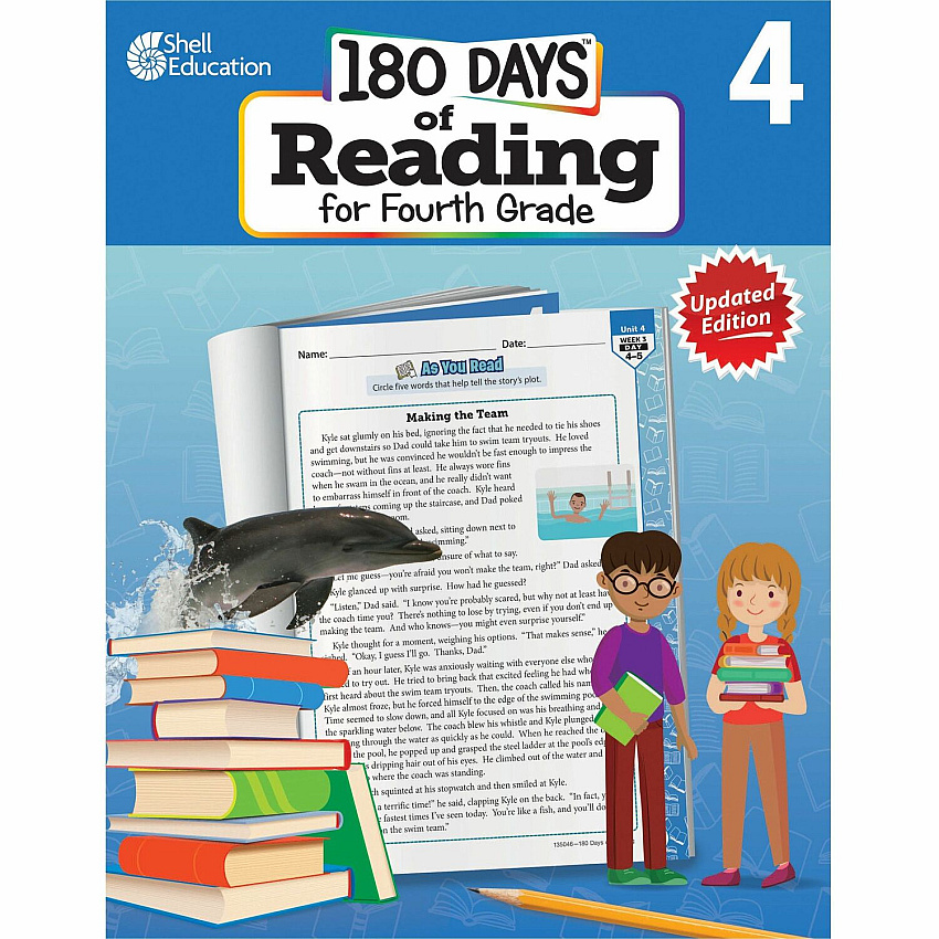 Shell Education 180 Days of Reading for Third Grade, 2nd Edition Printed Book (135046)