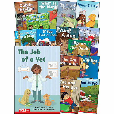 Shell Education Decodable Books Grade PK-K Set 2: 15-Book Set Printed Book (145497)