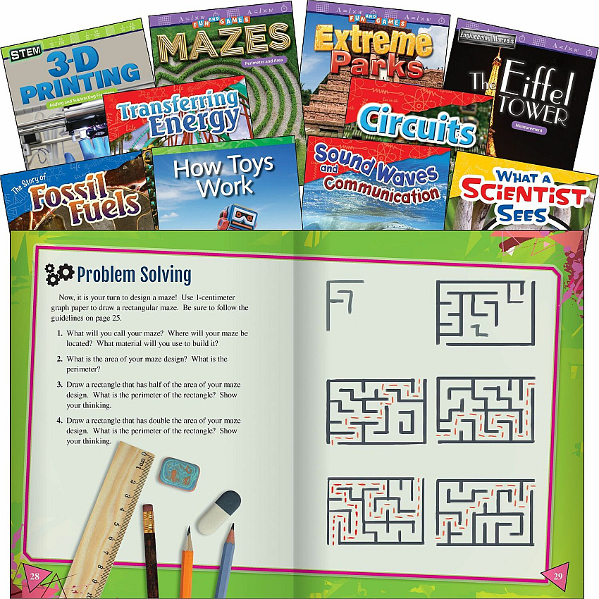 Shell Education Exploring STEM Grade 4 10-Book Set Printed Book (100581)