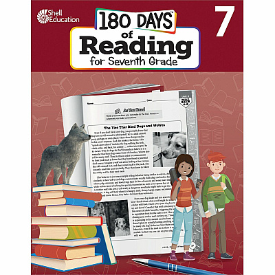 Shell Education 180 Days of Reading for Seventh Grade Printed Book (135158)
