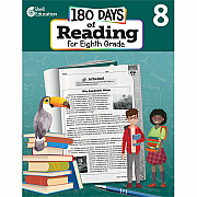Shell Education 180 Days of Reading for Eighth Grade Printed Book (135159)