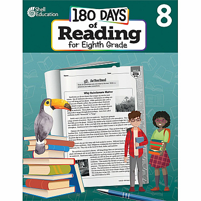 Shell Education 180 Days of Reading for Eighth Grade Printed Book (135159)