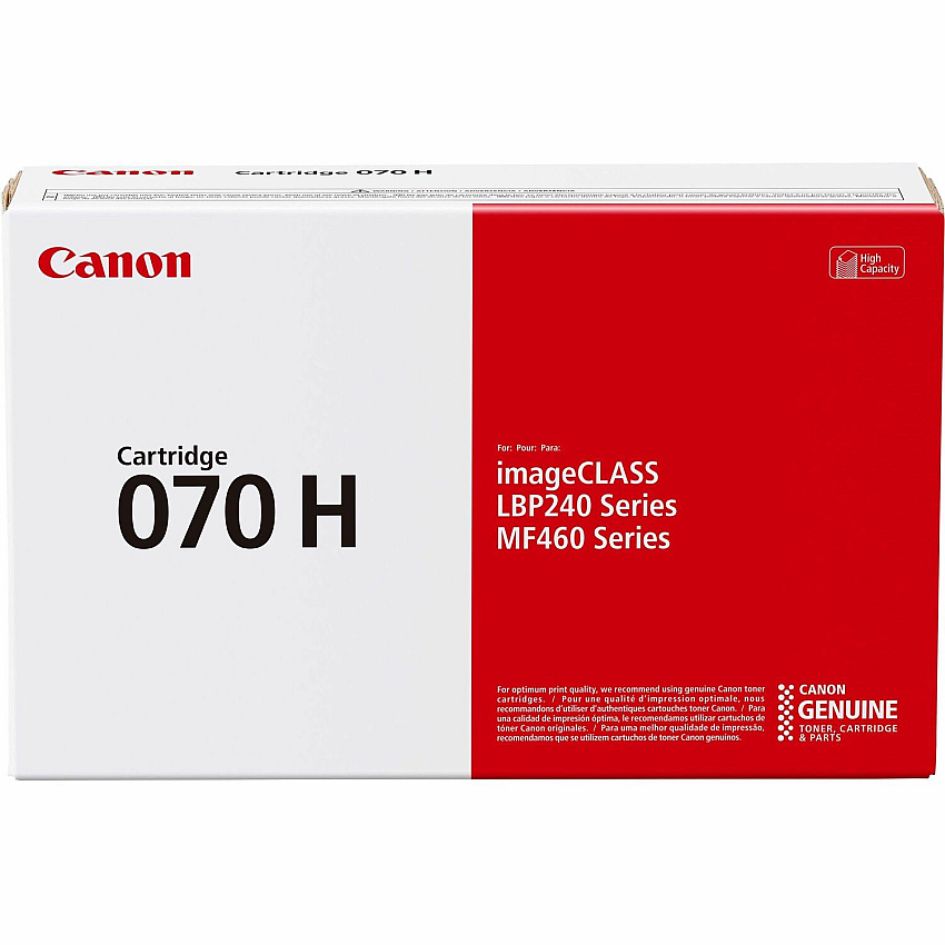 Canon 070 Original High Yield Laser Toner Cartridge - Black - 1 Pack (CNMCRTDG070H)