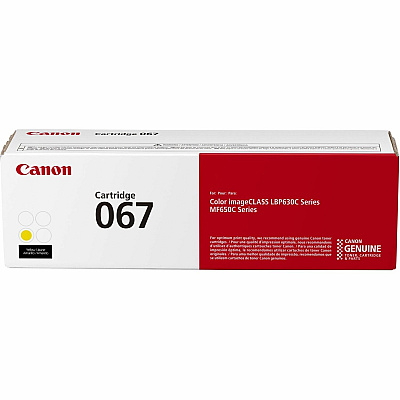 Canon 067 Original Standard Yield Laser Toner Cartridge - Yellow - 1 Pack (CNMCRTDG067YW)