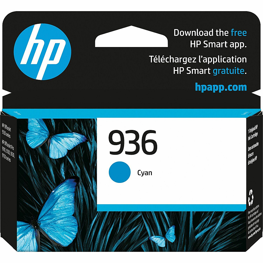 HP 936 Original Inkjet Ink Cartridge - Cyan Pack (HEW4S6U9LN)