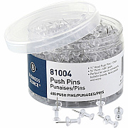 Business Source 1/2" Head Pushpins (BSN81004)