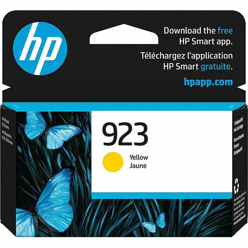 HP 923 Original Inkjet Ink Cartridge - Yellow Pack (HEW4K0T2LN)