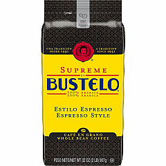 Folgers Cafe Bustelo Whole Bean Coffee, Espresso, 32 oz Bag, 4/Carton (FOL21892)