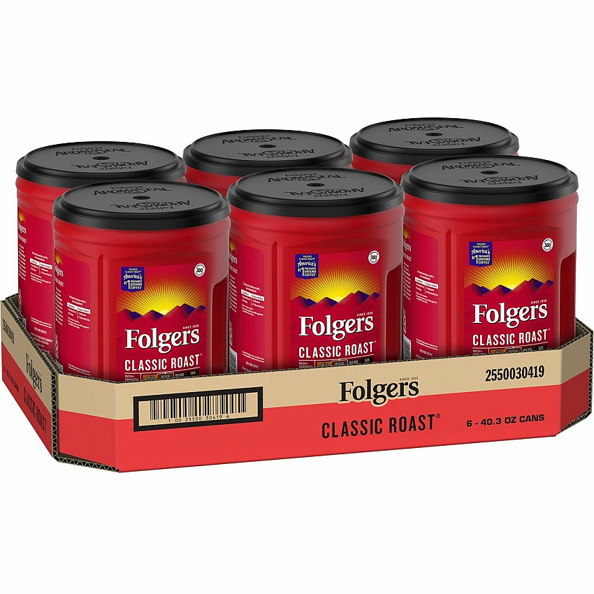 Folgers Ground Canister Classic Roast Coffee (FOL30419CT)