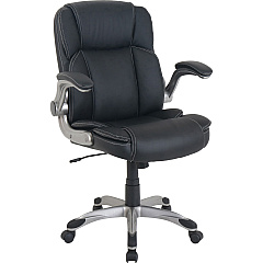 NuSparc Leather Rolling Chair (NPRCH101LABK)