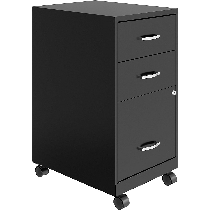 NuSparc 3-Drawer Organizer Metal File Cabinet (NPRVF318CMBK)