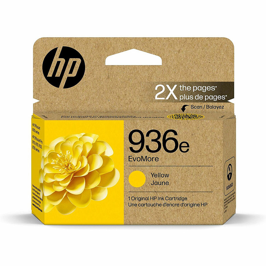 HP EvoMore 936e Original High Yield Inkjet Ink Cartridge - Yellow - 1 Pack (HEW4S6V5LN)