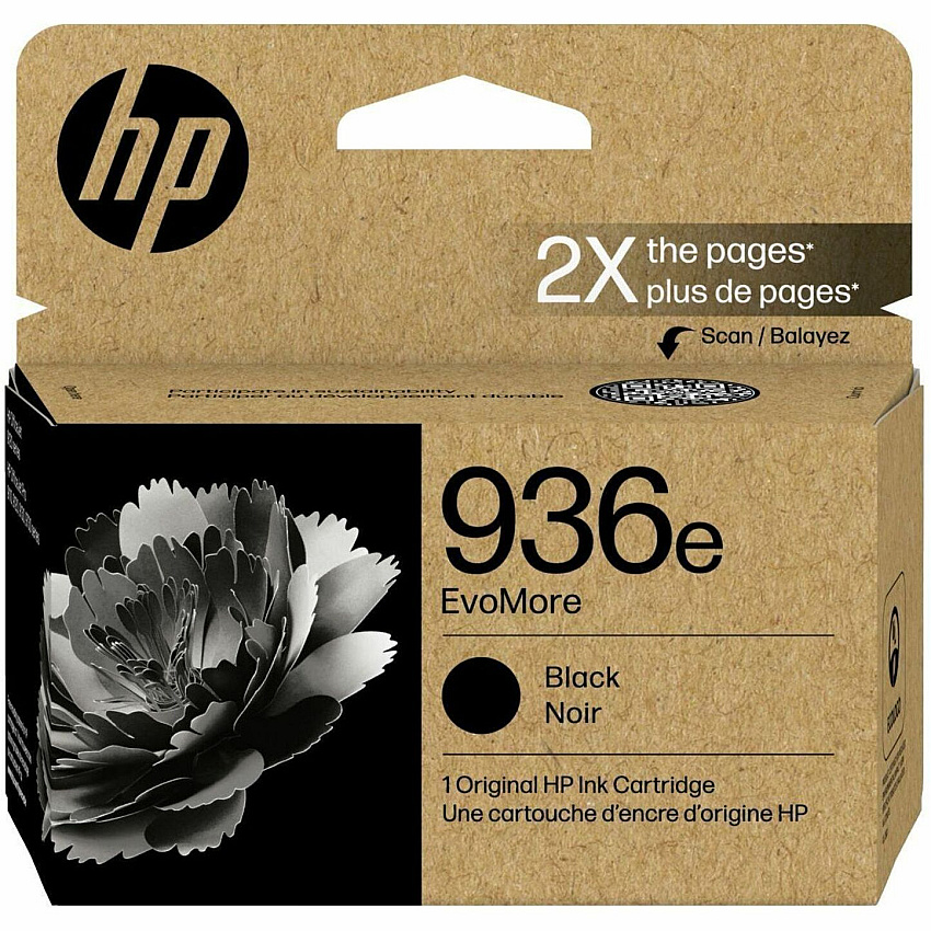 HP EvoMore 936e Original High Yield Inkjet Ink Cartridge - Black - 1 Pack (HEW4S6V6LN)
