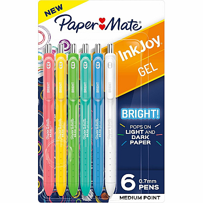 Paper Mate Inkjoy Gel Bright! Pens, Medium Point (0.7mm) (PAP2173765)
