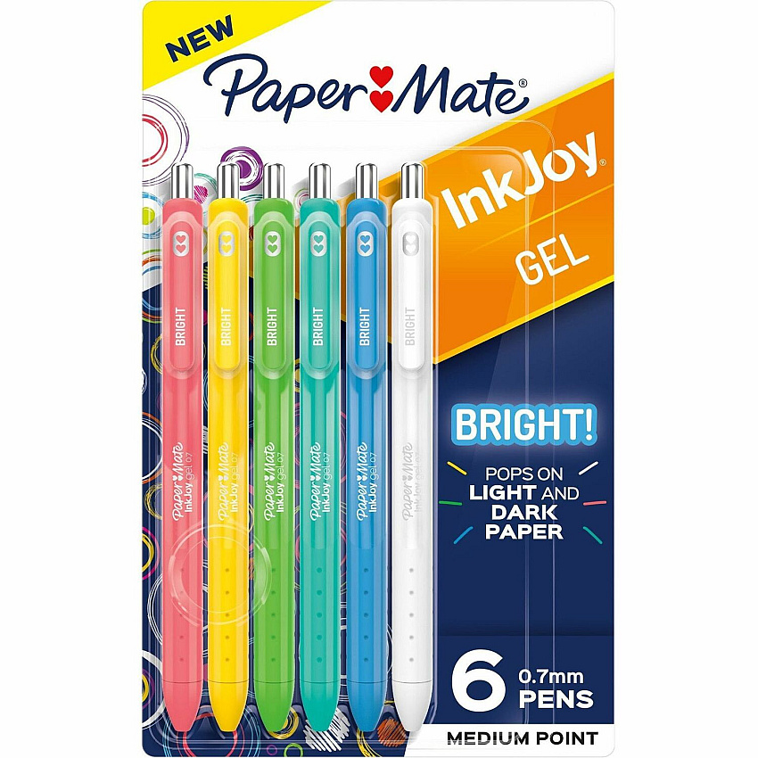 Paper Mate Inkjoy Gel Bright! Pens, Medium Point (0.7mm) (PAP2173765)