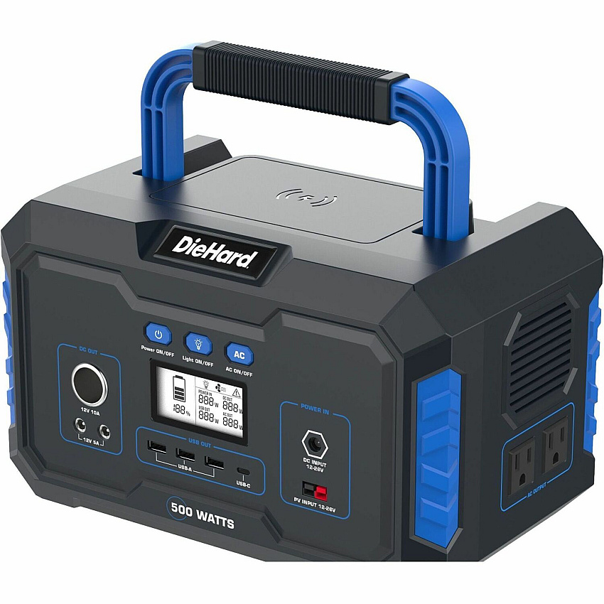 DieHard 500-Watt Lithium-ion Portable Power Station/Solar Generator (ESMDH2000201)