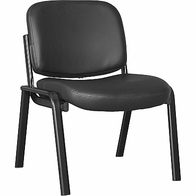 Lorell Deluxe Leather 4-Leg Guest Chair (LLR84595)