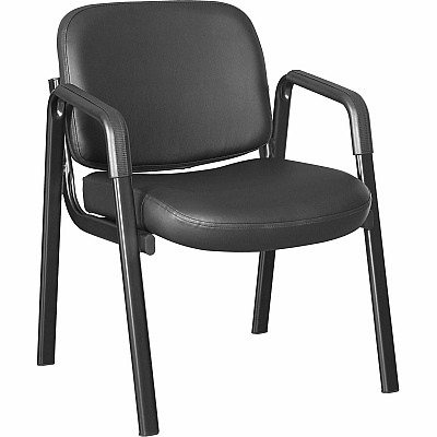 Lorell Deluxe Leather 4-Leg Guest Chair (LLR84594)