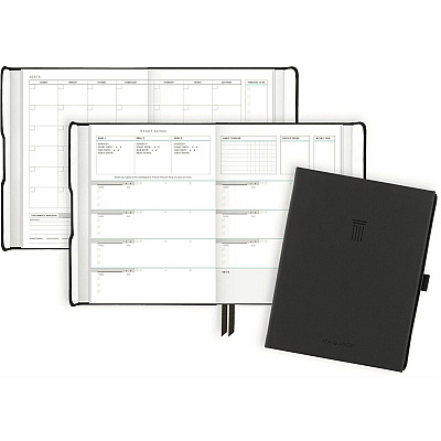 AT-A-GLANCE Foundation Undated Weekly/Monthly Planner 8-1/2" x 6-3/4" Black (AAGFD20005)