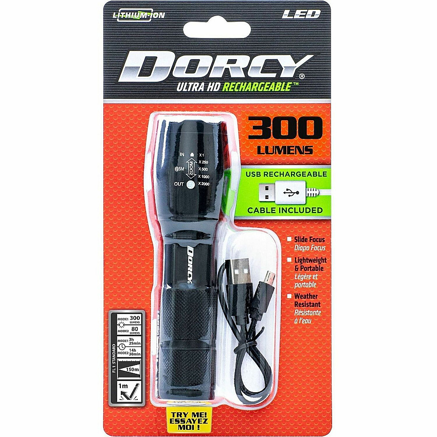 DORCY 300 Lumen Ultra HD USB Flashlight (414379)