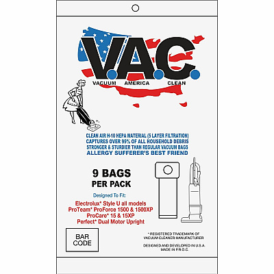 V.A.C. Perfect & Lux Upright Vacuum Bags (VAC34)
