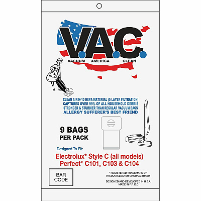 V.A.C. Perfect C101/C103 & Electrolux Vacuum Bags (VAC33)