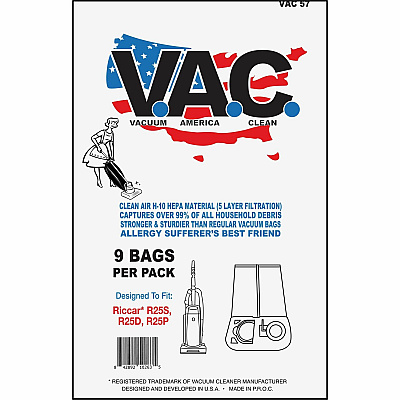 V.A.C. Riccar 25 Series Vacuum Bags (VAC57)