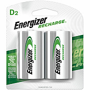 Energizer Recharge Universal Rechargeable D Batteries, 2 Pack (EVENH50BP2)