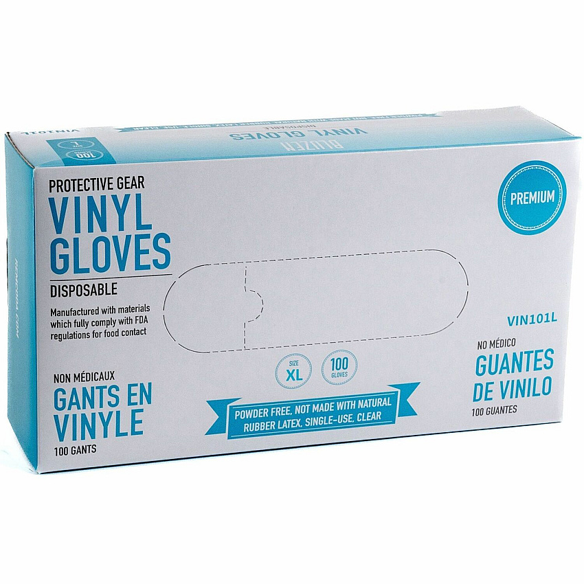 Remcoda Powder-Free Vinyl Gloves (RMLVIN101XL)