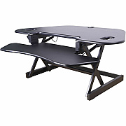 Rocelco CADR-46 Corner Sit-to-Stand Desk Riser (RCLRCADRB46A)