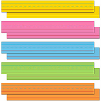 Astrobrights Ruled Handwriting Strips (WAU91992)