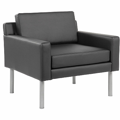 BOSS Antimicrobial Vinyl Lounge Chair (8001BK)