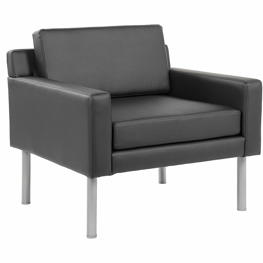 BOSS Antimicrobial Vinyl Lounge Chair (8001BK)