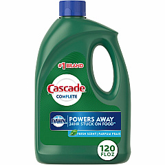 Cascade Complete Gel Dishwasher Detergent, Fresh, 120 oz Bottle, 4/Carton (PGC53987)
