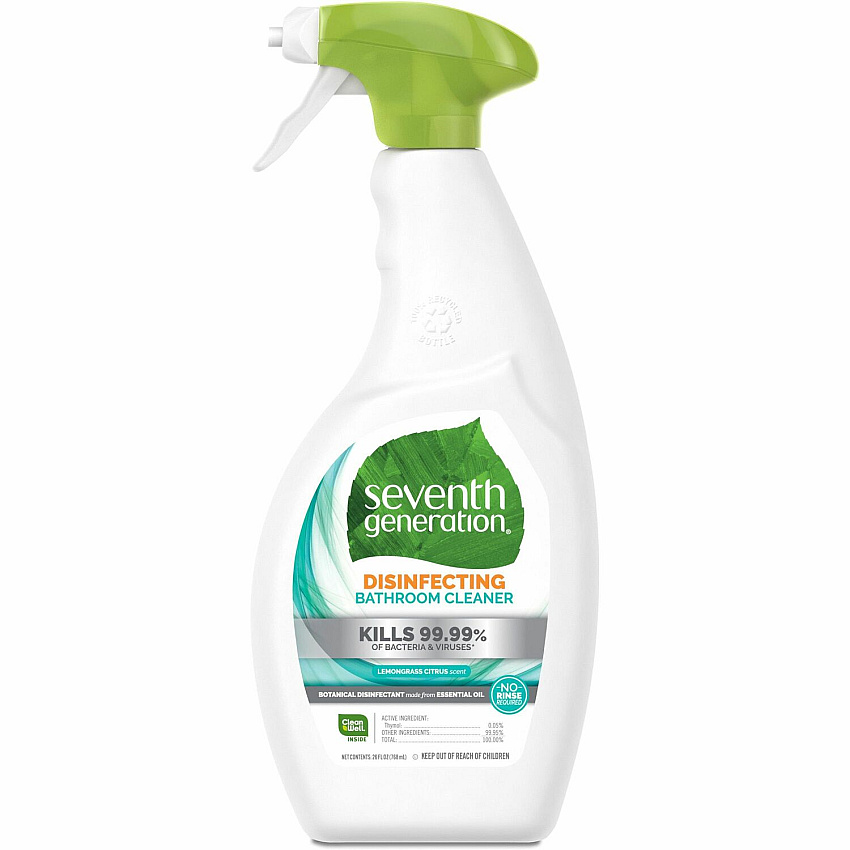 Seventh Generation Botanical Disinfecting Cleaner Spray, Lemongrass Citrus, 26 Oz Spray Bottle, 8/carton (SEV22811)