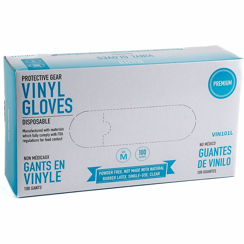 BLUZEN Powder-Free Vinyl Gloves (RMLVIN101MCT)