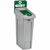 Rubbermaid Commercial Slim Jim Recycling Station 1-Stream Compost, 23 Gal (RCP2185051)