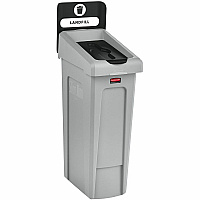 Rubbermaid Commercial Slim Jim Recycling Station 1-Stream Landfill, 23 Gal (RCP2185053)