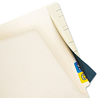 Tabbies Cov'R'Tab Color Code Cover Labels, 2.5 x 8, Manila, 50/Pack (TAB55990)