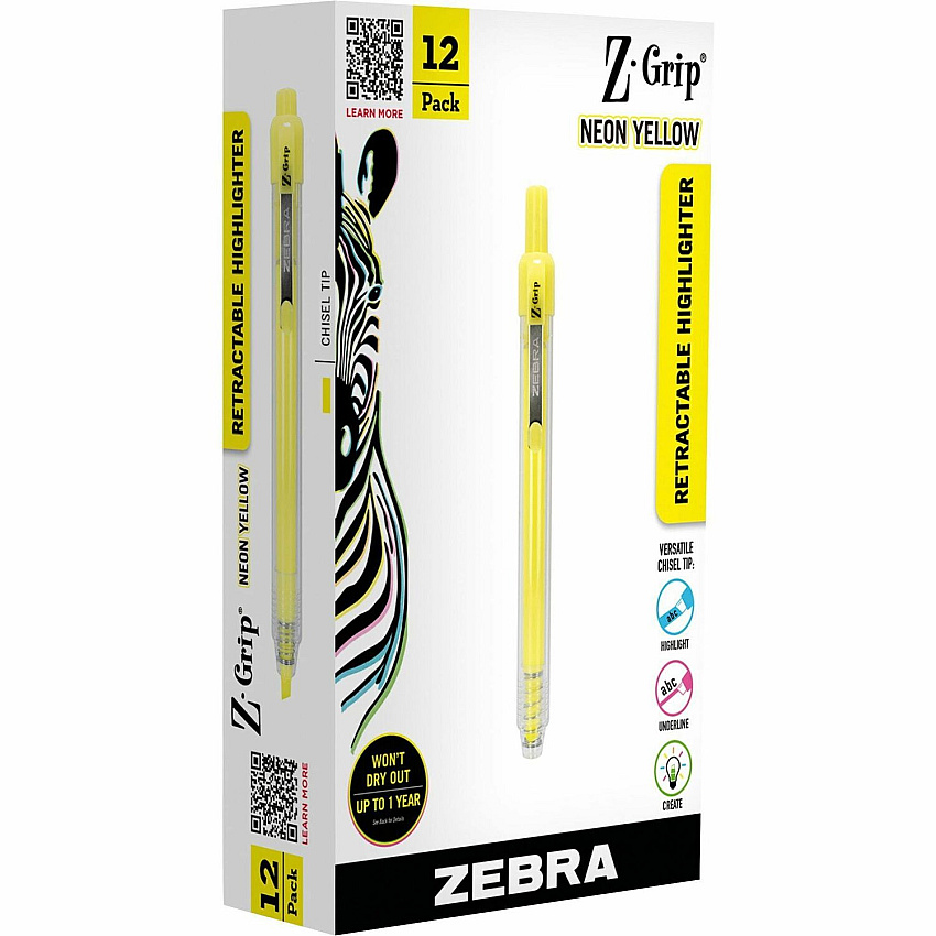 Zebra Z-Grip Retractable Highlighter (ZEB71250)