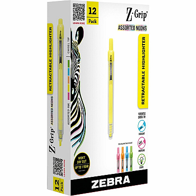 Zebra Z-Grip Retractable Highlighter (ZEB71200)