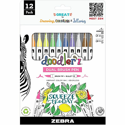 Zebra Doodler'z Dual Brush Pen (ZEB61002)