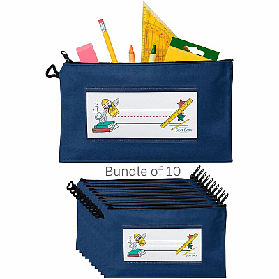 Seat Sack 10-Count Pencil Pouch with Zipper Bundle (00040BUNDLE)
