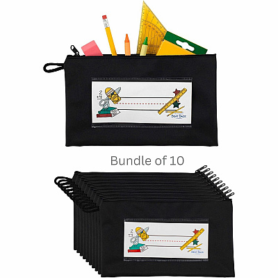 Seat Sack 10-Count Pencil Pouch with Zipper Bundle (30040BUNDLE)