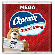 Charmin Ultra Strong Bathroom Tissue, Septic Safe, 2-Ply, White, 220 Sheet/Roll, 4/Pack, 8 Packs/Carton (PGC13220)
